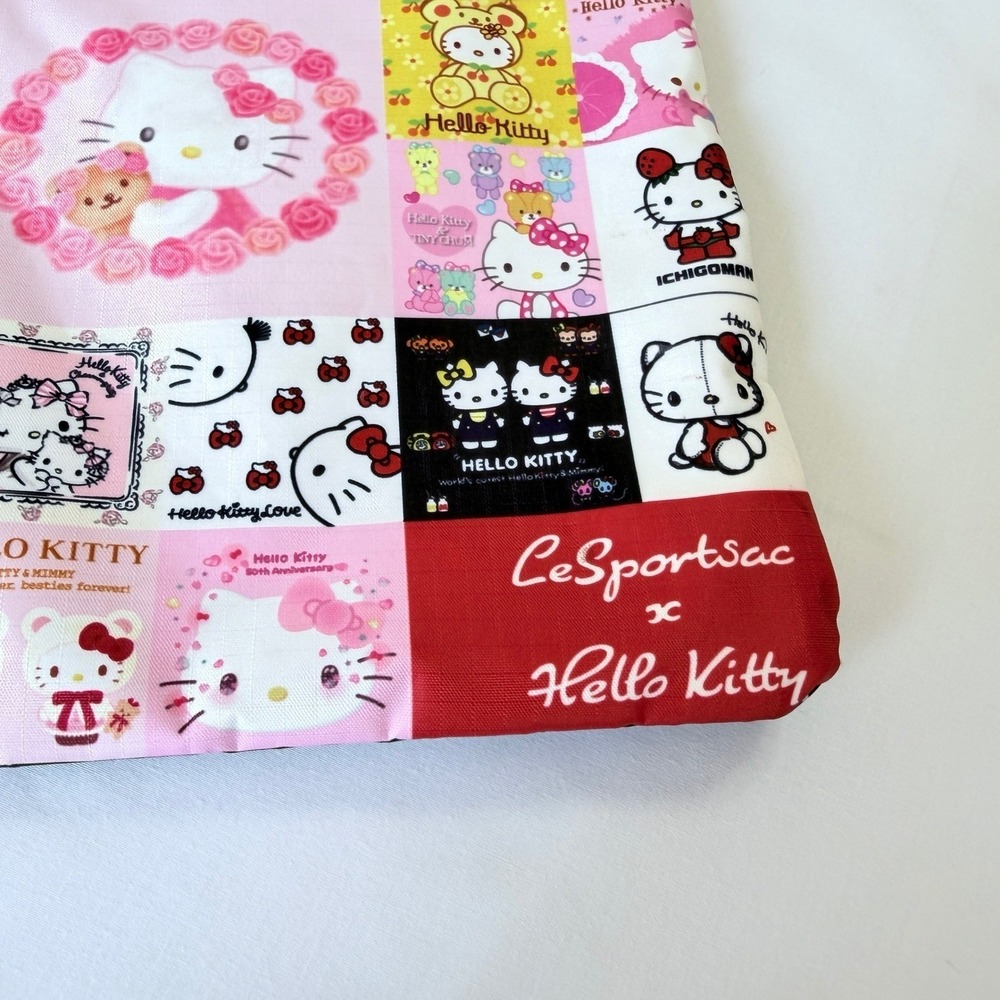 LeSportsac Hello Kitty 50th Anniversary Tote Bag Womens OS Multi Excellent Patch - Picture 4 of 16